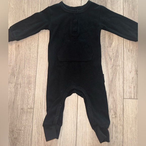 LITTLE BIPSY Black Kids Waffle One Piece NWOT - Picture 1 of 6